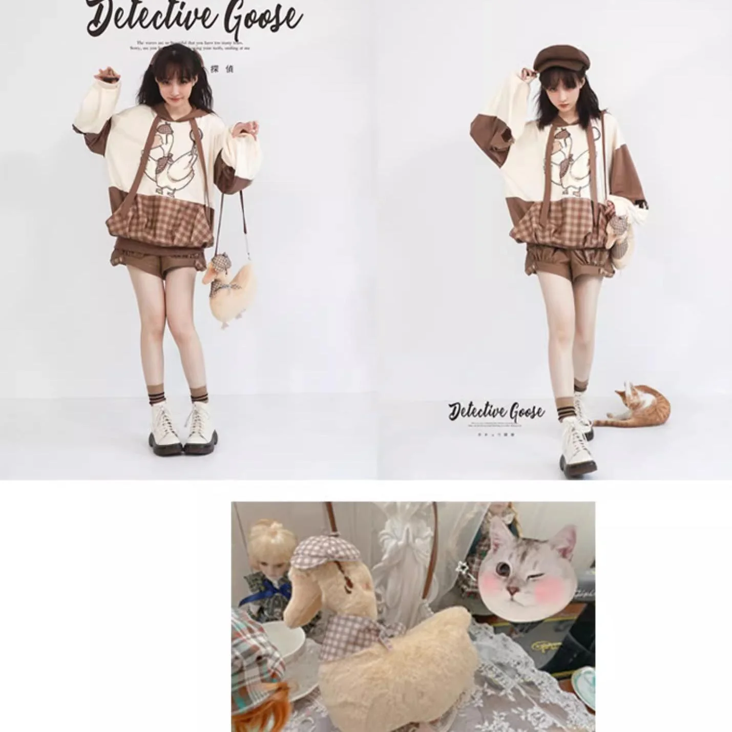 Piggy Bun - Famous Detective Goose - Kawaii Lolita Bag and Hat - Image 7