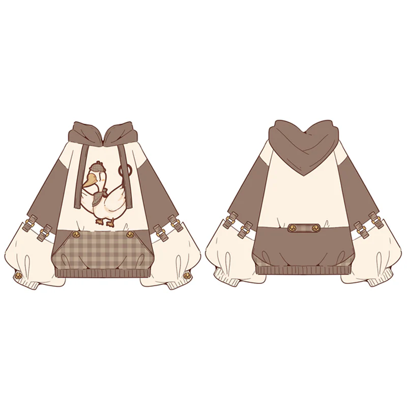 Piggy Bun - Famous Detective Goose - Retro Lolita Hoodie - Image 11
