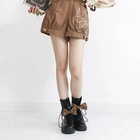 Famous Detective Goose - Ouji Lolita Shorts Set, Pockets - Image 9