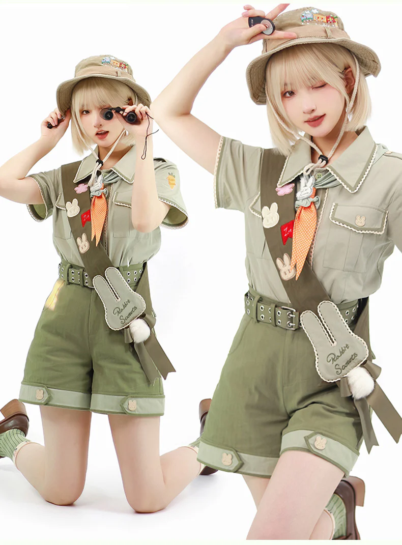 Piggy Bun - Bunny Trip - Ouji Lolita Green Cute Suits - Image 12