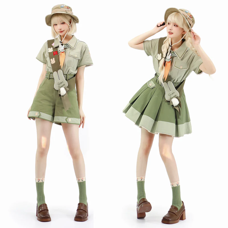 Piggy Bun - Bunny Trip - Ouji Lolita Green Cute Suits - Image 16