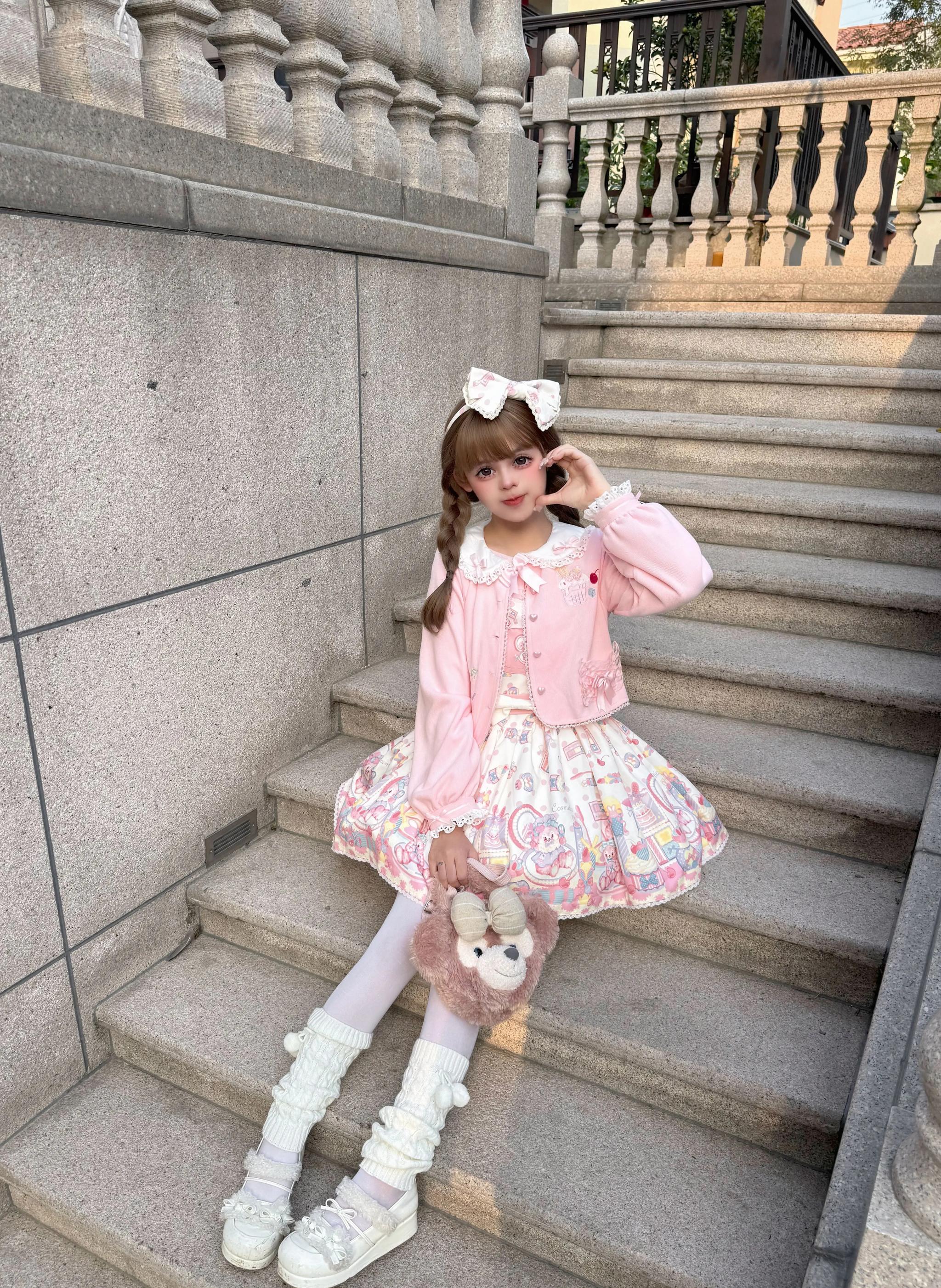 Sissy the shepherd - Dessert Paradise - Embroidered Kawaii Lolita Cardigan, Cotton knitted - Image 10