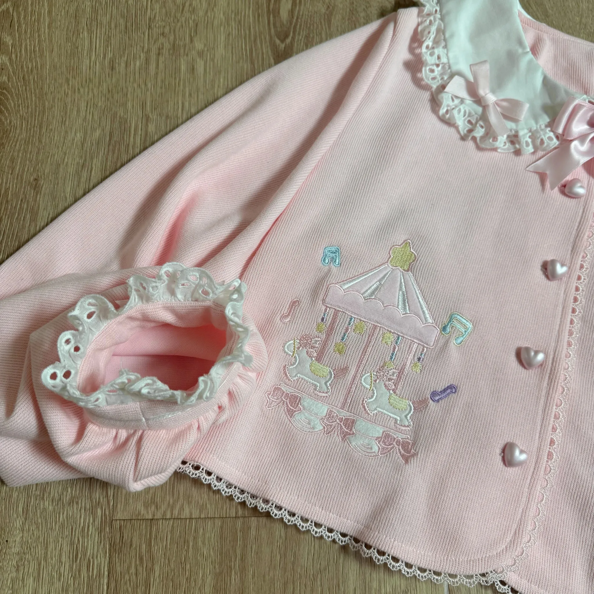 Sissy the shepherd - Dessert Paradise - Embroidered Kawaii Lolita Cardigan, Cotton knitted - Image 6