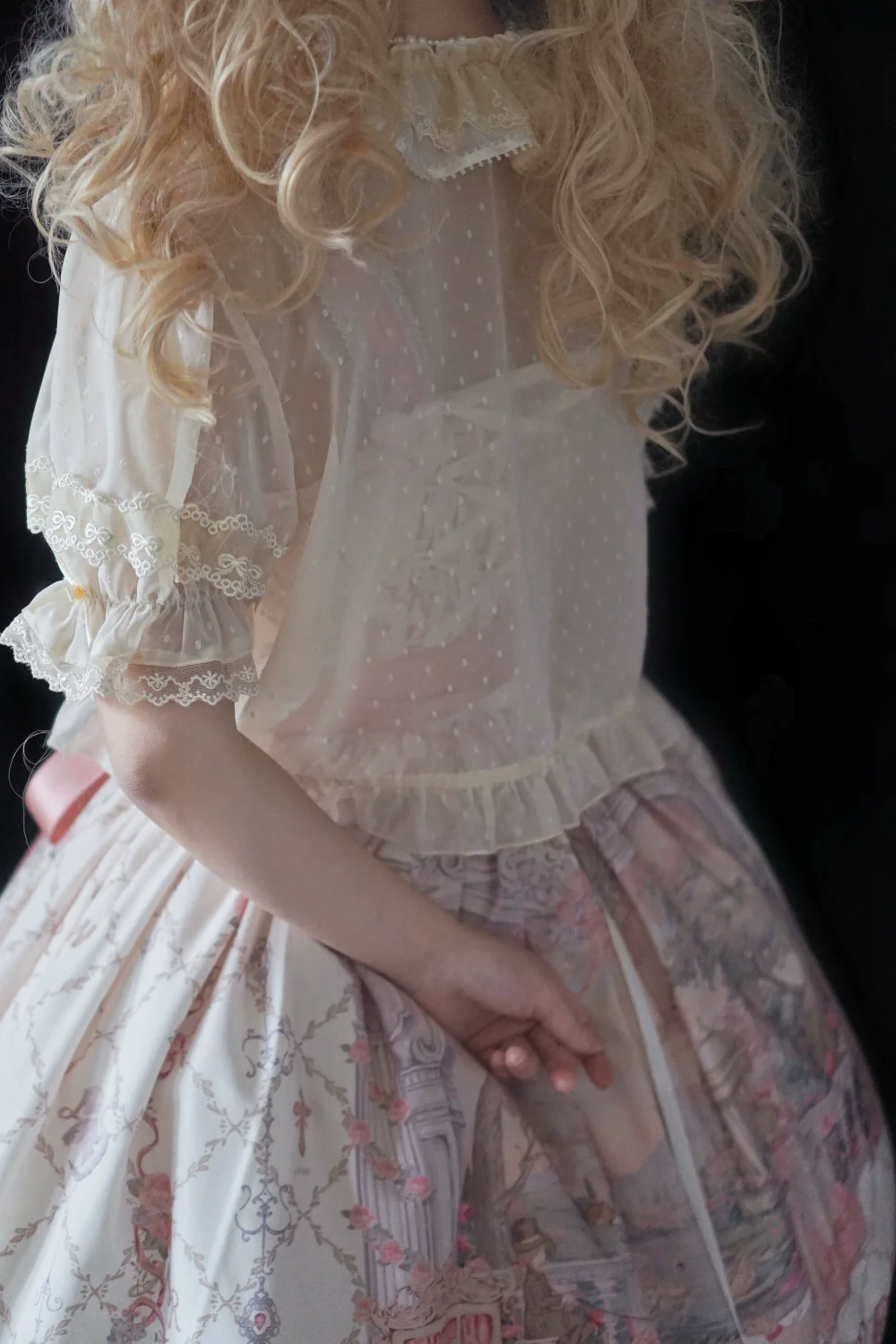 Moon River - Swan Lake Mirror - Pink Sweet Lolita Print JSK Dress - Image 43