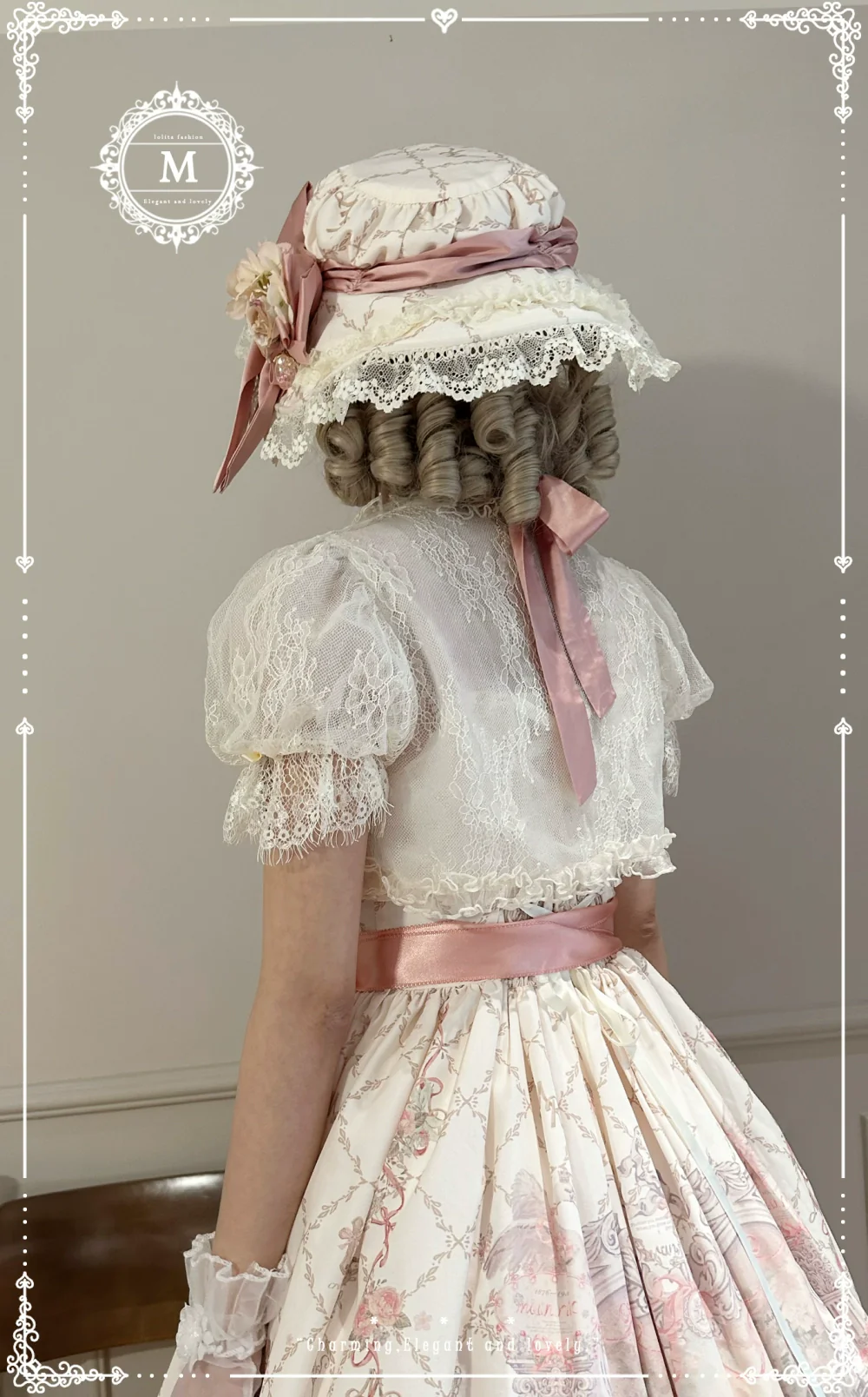 Moon River - Swan Lake Mirror - Pink Sweet Lolita Print JSK Dress - Image 47