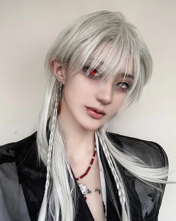 Deicide - Gothic White Gray Full Head Lolita Wig - Image 6