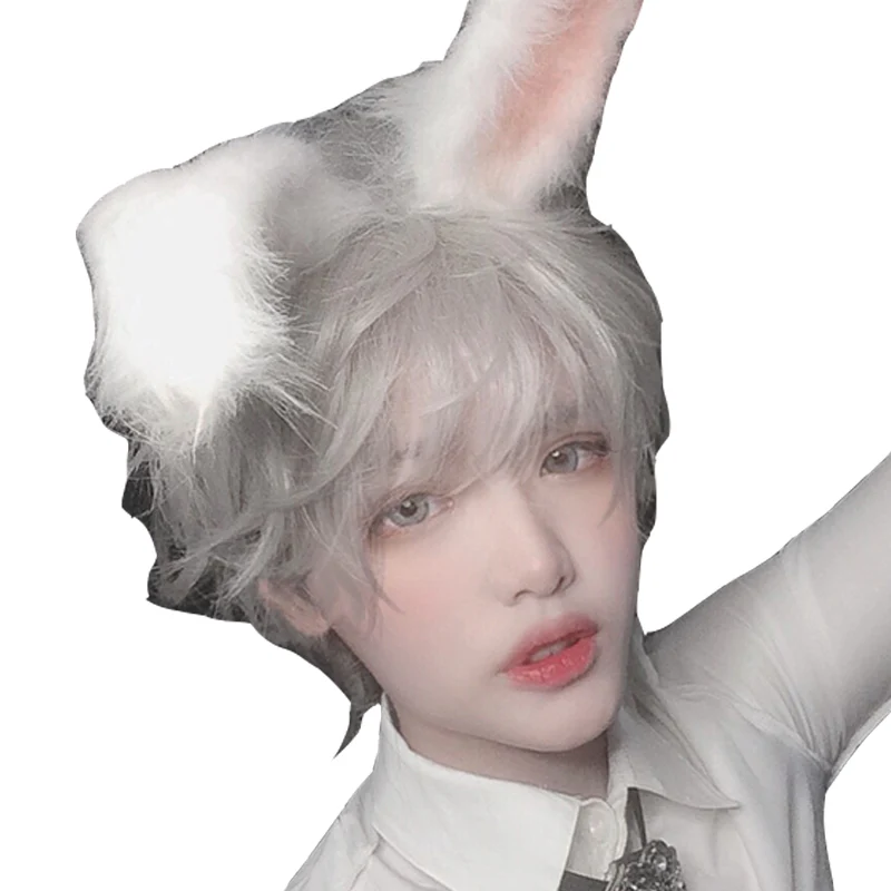 PippiPalace - Mr. Rabbit - Gray Slightly Short Curly Wig - Image 3