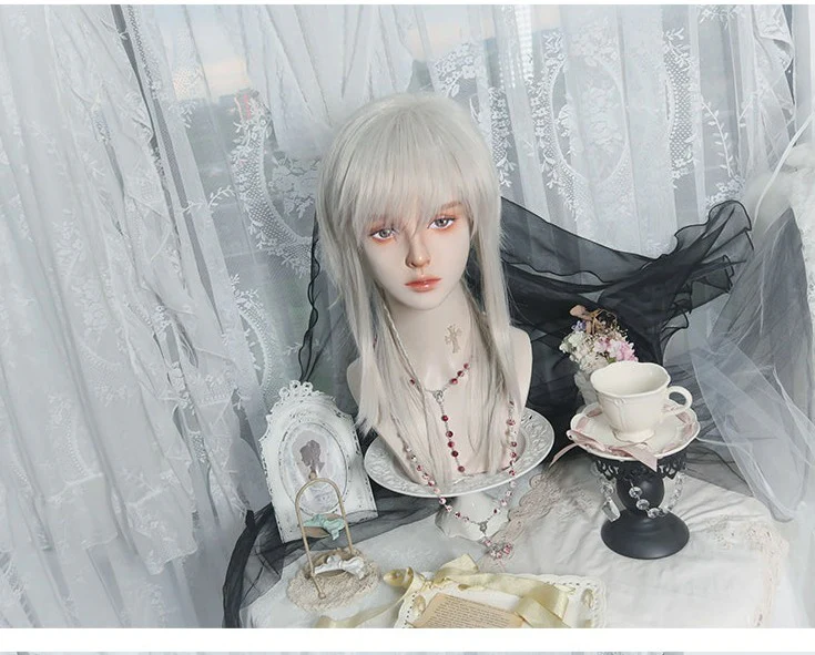 PippiPalace - Shikigami - Silver Gray Ancient Crown Wig - Image 5