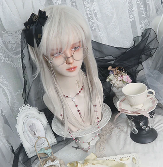 PippiPalace - Shikigami - Silver Gray Ancient Crown Wig - Image 6