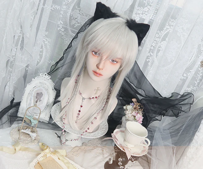 PippiPalace - Shikigami - Silver Gray Ancient Crown Wig - Image 8