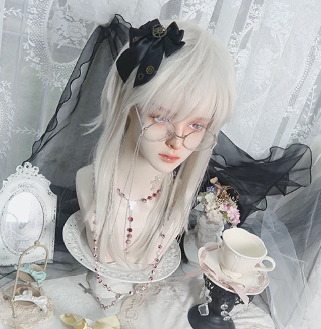 PippiPalace - Shikigami - Silver Gray Ancient Crown Wig - Image 9