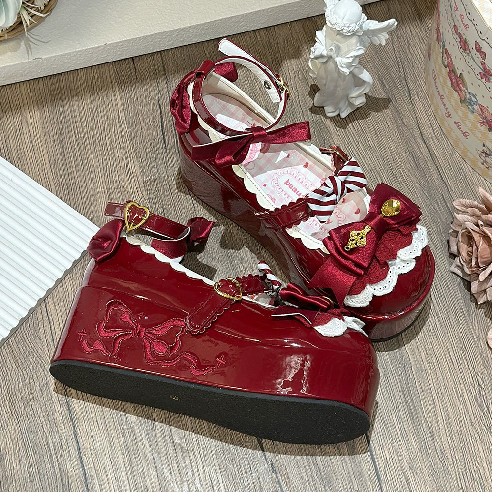 Mousse Rolls - Platform Sweet Lolita Shoes, Detachable Golden Spoon - Image 18