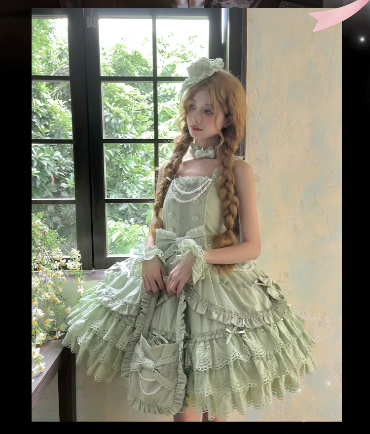 Plum Tree - Pure Love Language - Sweet Lolita Pearl JSK Princess Sleeves Blouse - Image 14