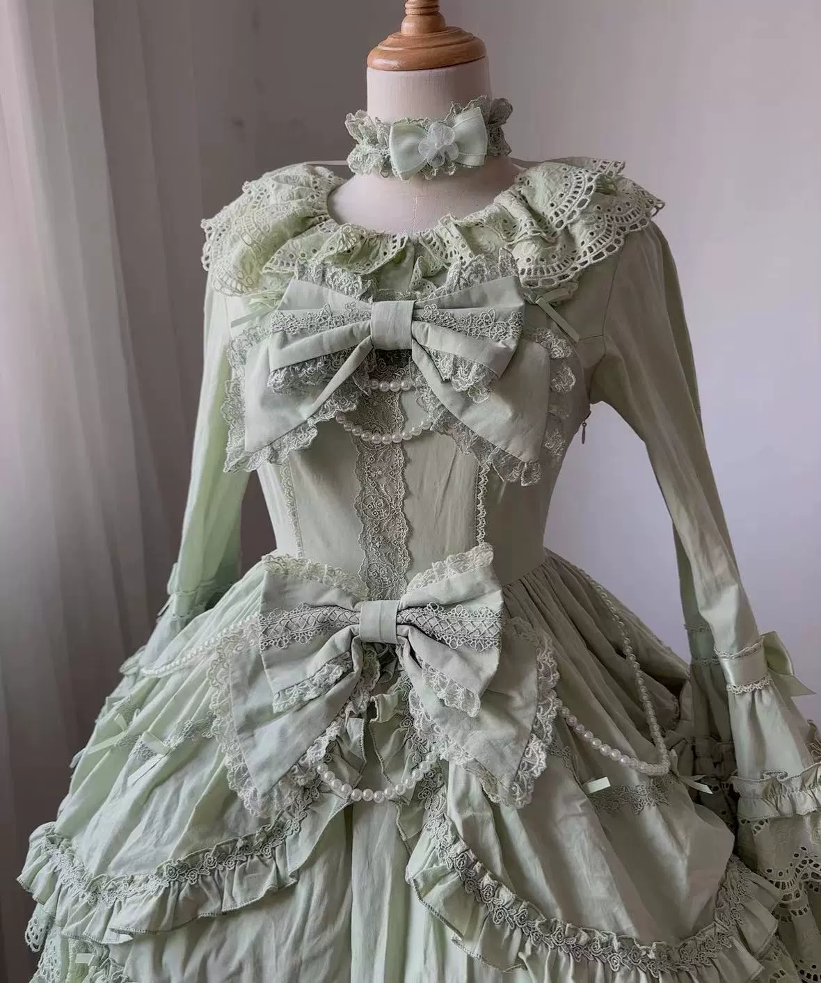 Plum Tree - Pure Love Language - Sweet Lolita Pearl JSK Princess Sleeves Blouse - Image 17