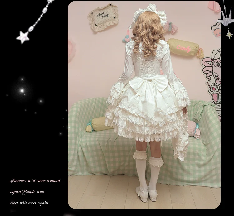 Plum Tree - Pure Love Language - Sweet Lolita Pearl JSK Princess Sleeves Blouse - Image 19