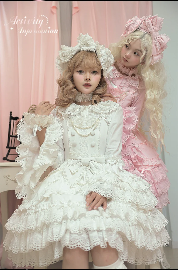 Plum Tree - Pure Love Language - Sweet Lolita Pearl JSK Princess Sleeves Blouse - Image 2