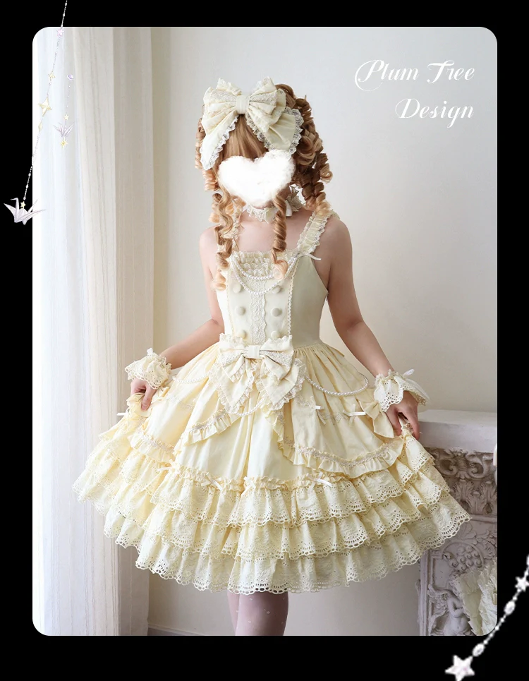 Plum Tree - Pure Love Language - Sweet Lolita Pearl JSK Princess Sleeves Blouse - Image 6