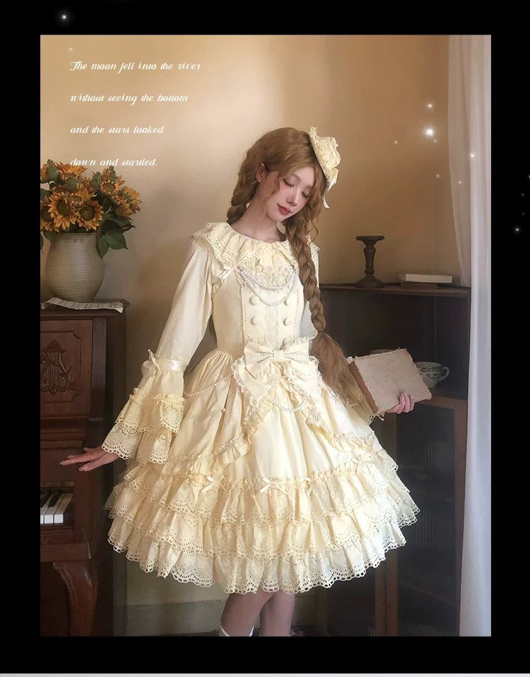 Plum Tree - Pure Love Language - Sweet Lolita Pearl JSK Princess Sleeves Blouse - Image 7