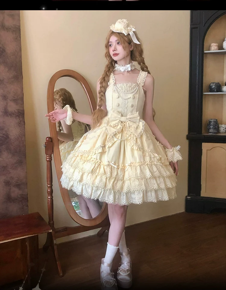 Plum Tree - Pure Love Language - Sweet Lolita Pearl JSK Princess Sleeves Blouse - Image 8