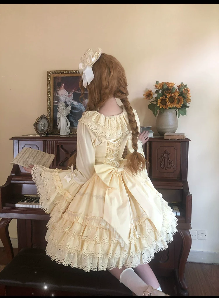 Plum Tree - Pure Love Language - Sweet Lolita Pearl JSK Princess Sleeves Blouse - Image 9