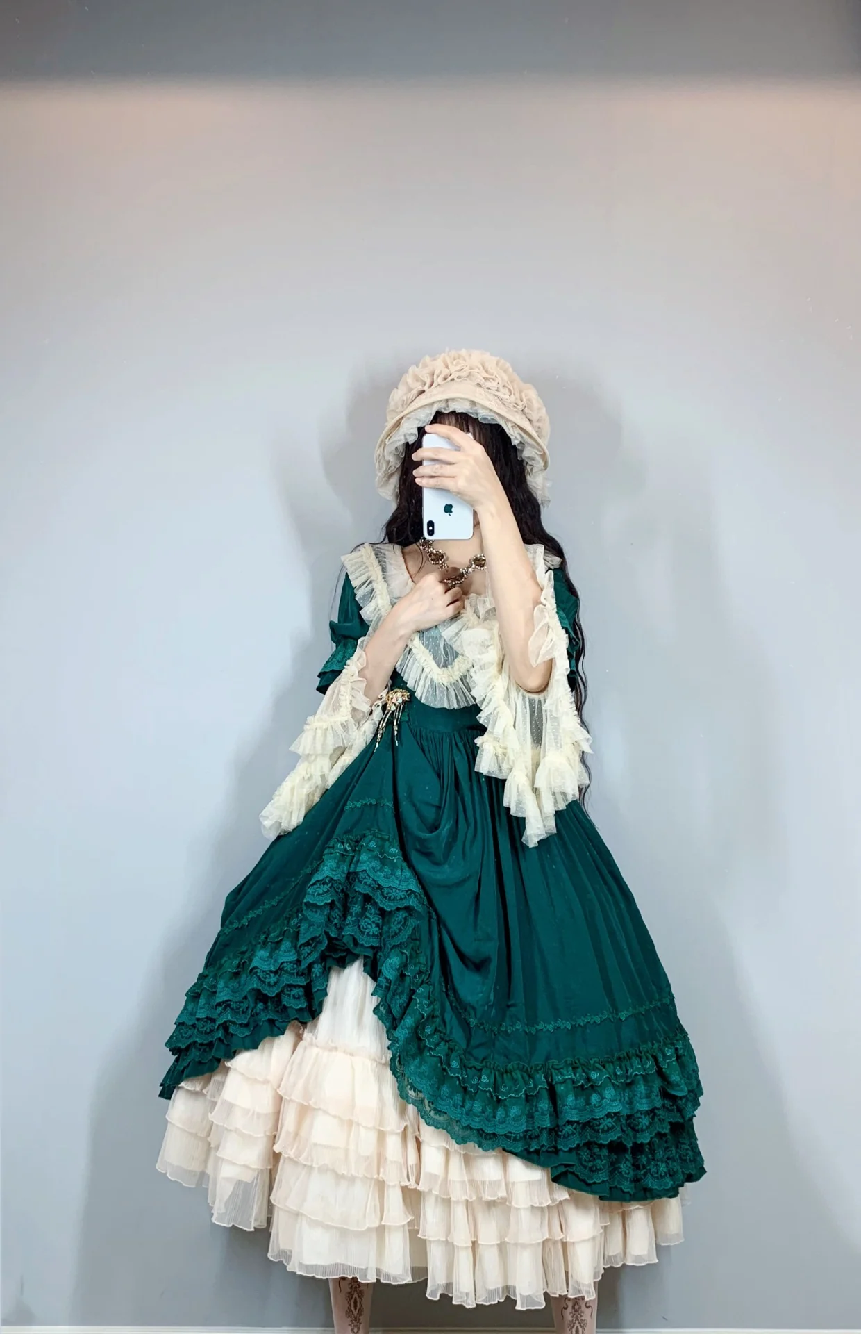 Nyx's Kiss - Plus Size Classic Lolita Short-sleeved OP Dress - Image 18