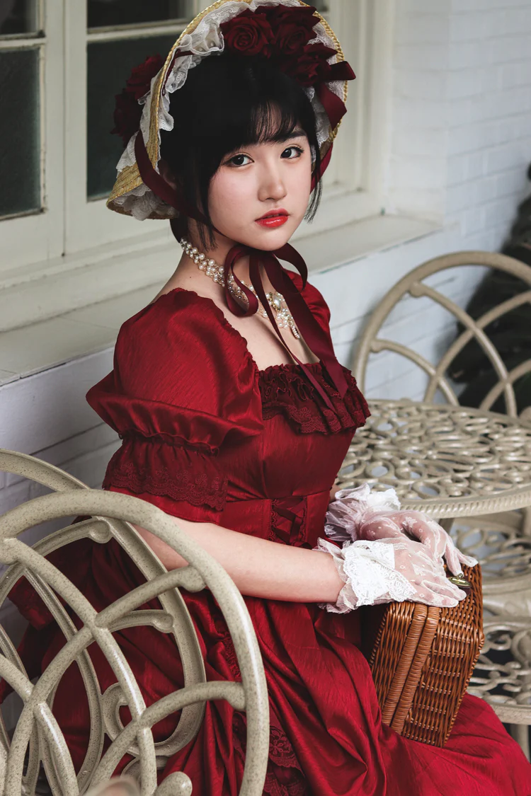 Nyx's Kiss - Plus Size Classic Lolita Short-sleeved OP Dress - Image 9