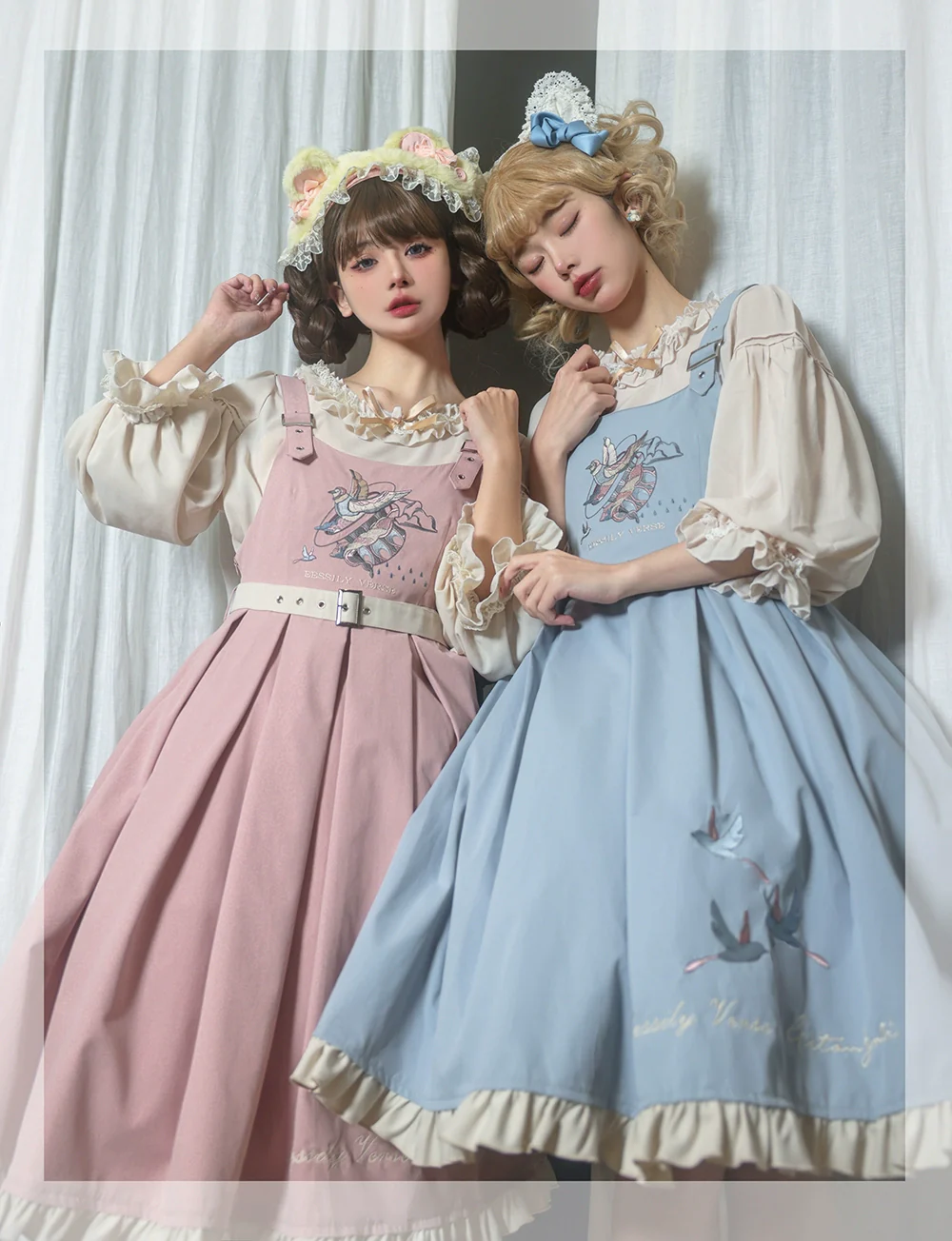 Flying Bird - Plus Size Elegant Lolita JSK Dress With Bird Embroidery - Image 35
