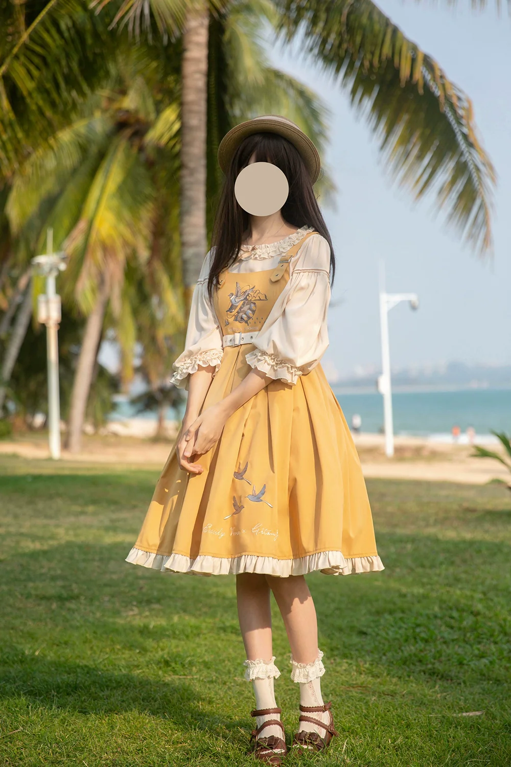 Flying Bird - Plus Size Elegant Lolita JSK Dress With Bird Embroidery - Image 44
