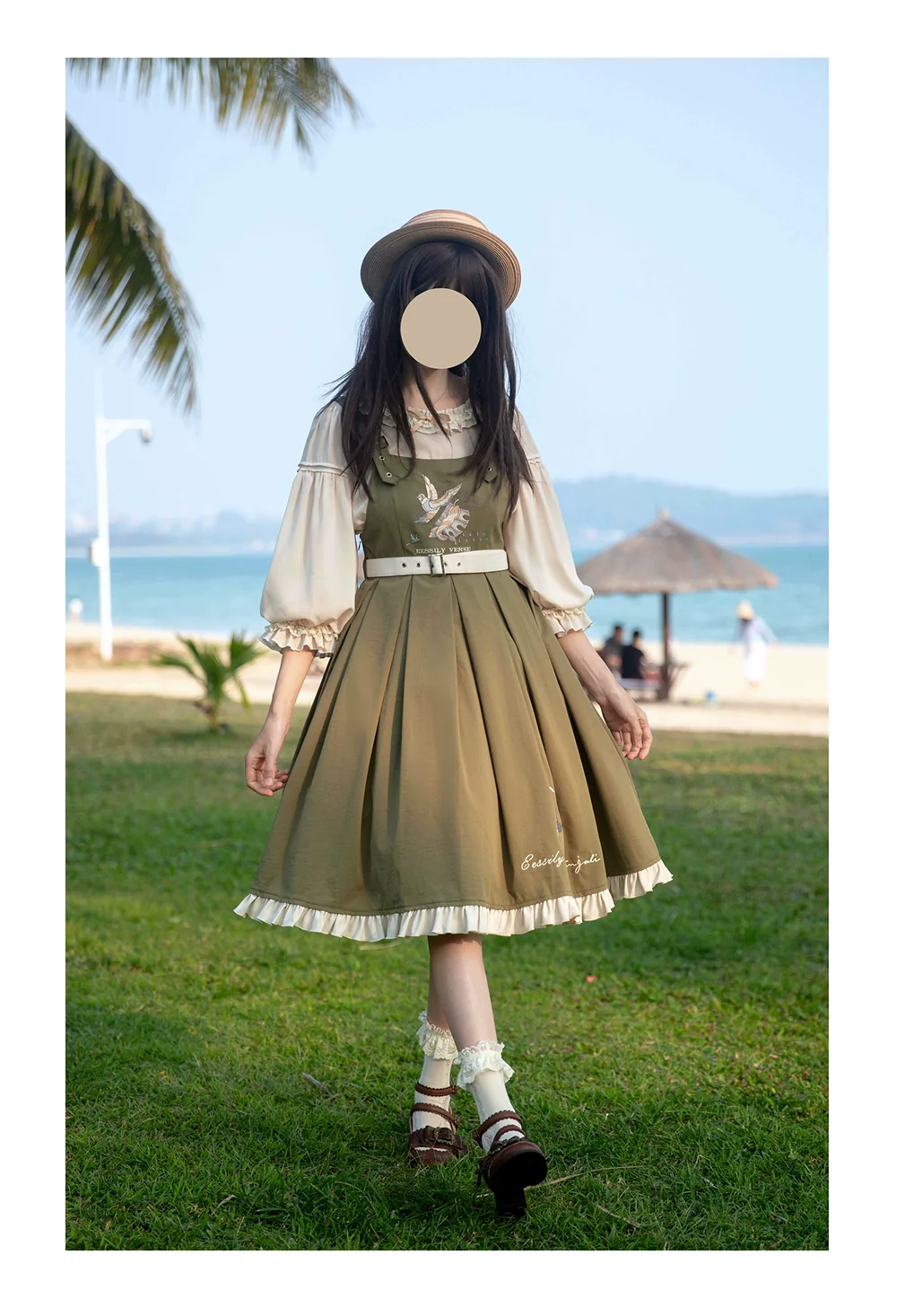 Flying Bird - Plus Size Elegant Lolita JSK Dress With Bird Embroidery - Image 49