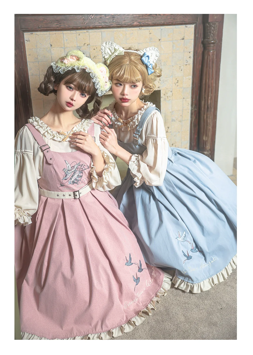Flying Bird - Plus Size Elegant Lolita JSK Dress With Bird Embroidery - Image 8