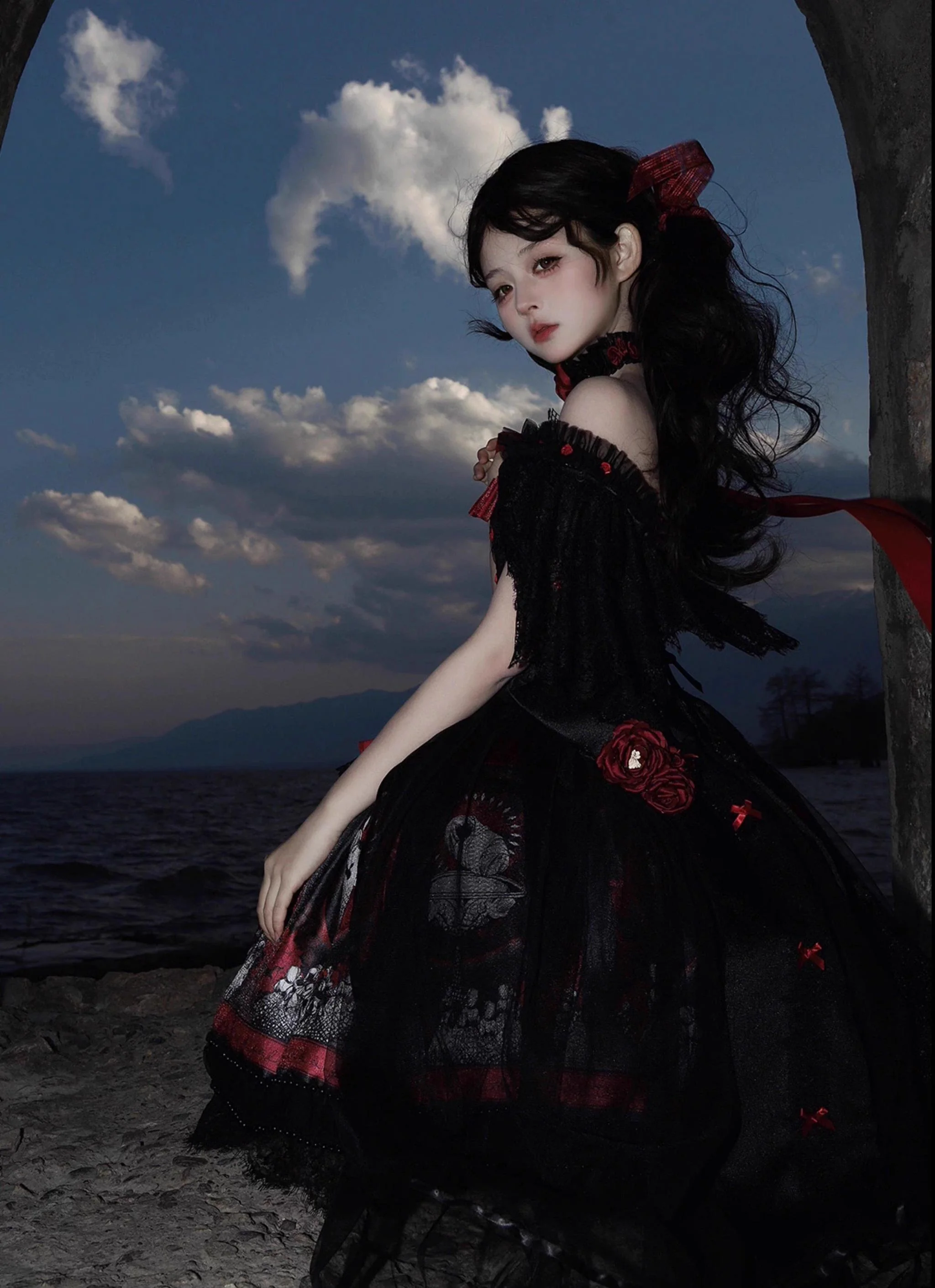Eclipsed Moon Gallery - Plus Size Halloween Gothic Lolita Skirt & Bodice Set - Image 10