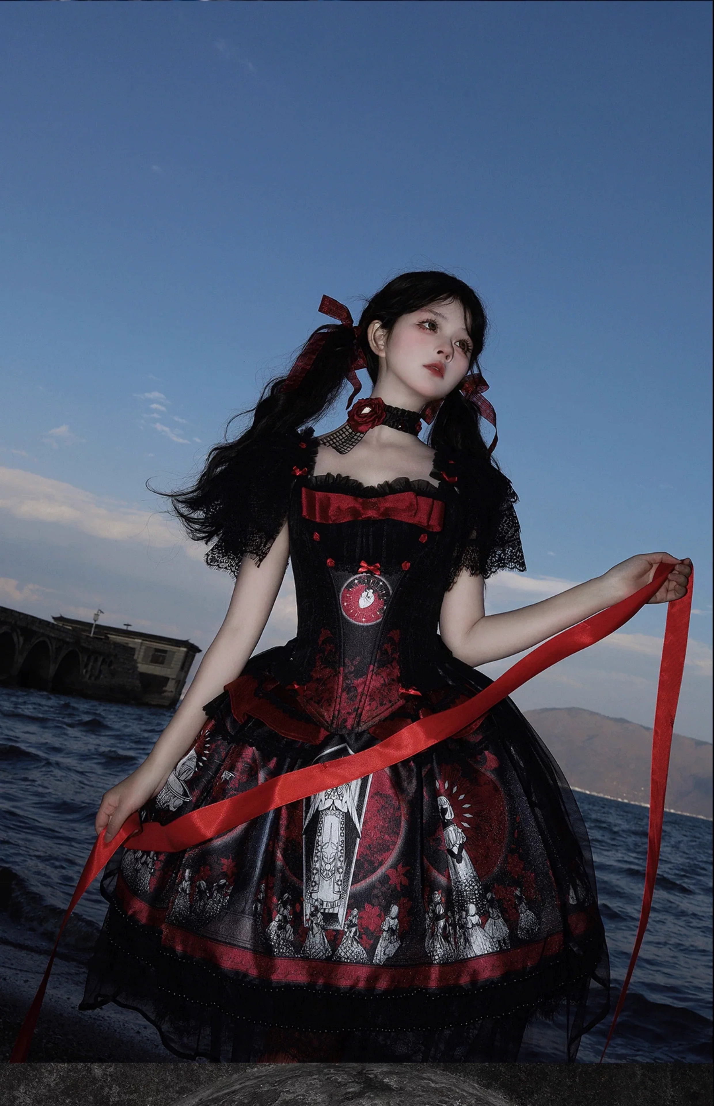 Eclipsed Moon Gallery - Plus Size Halloween Gothic Lolita Skirt & Bodice Set - Image 12