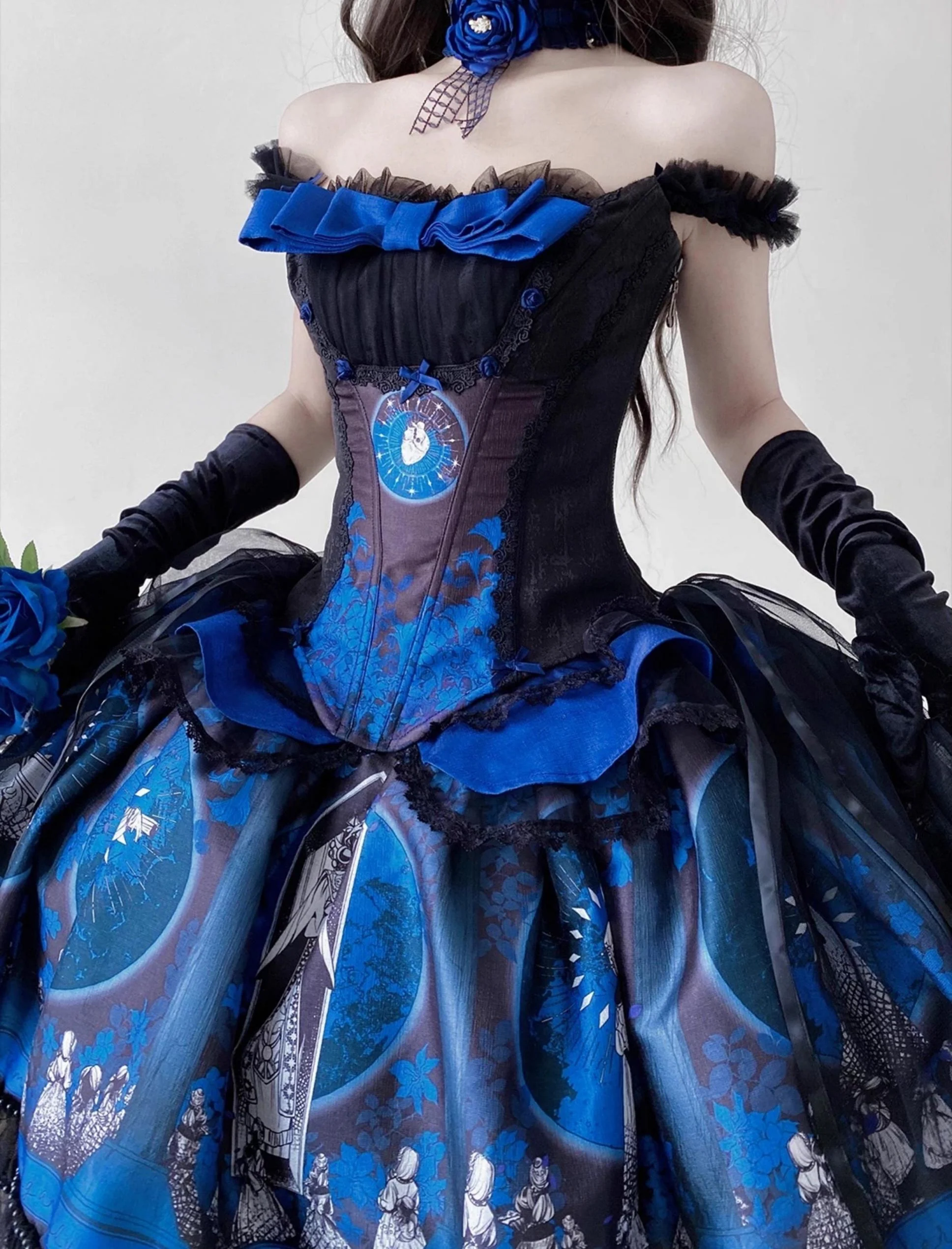 Eclipsed Moon Gallery - Plus Size Halloween Gothic Lolita Skirt & Bodice Set - Image 15