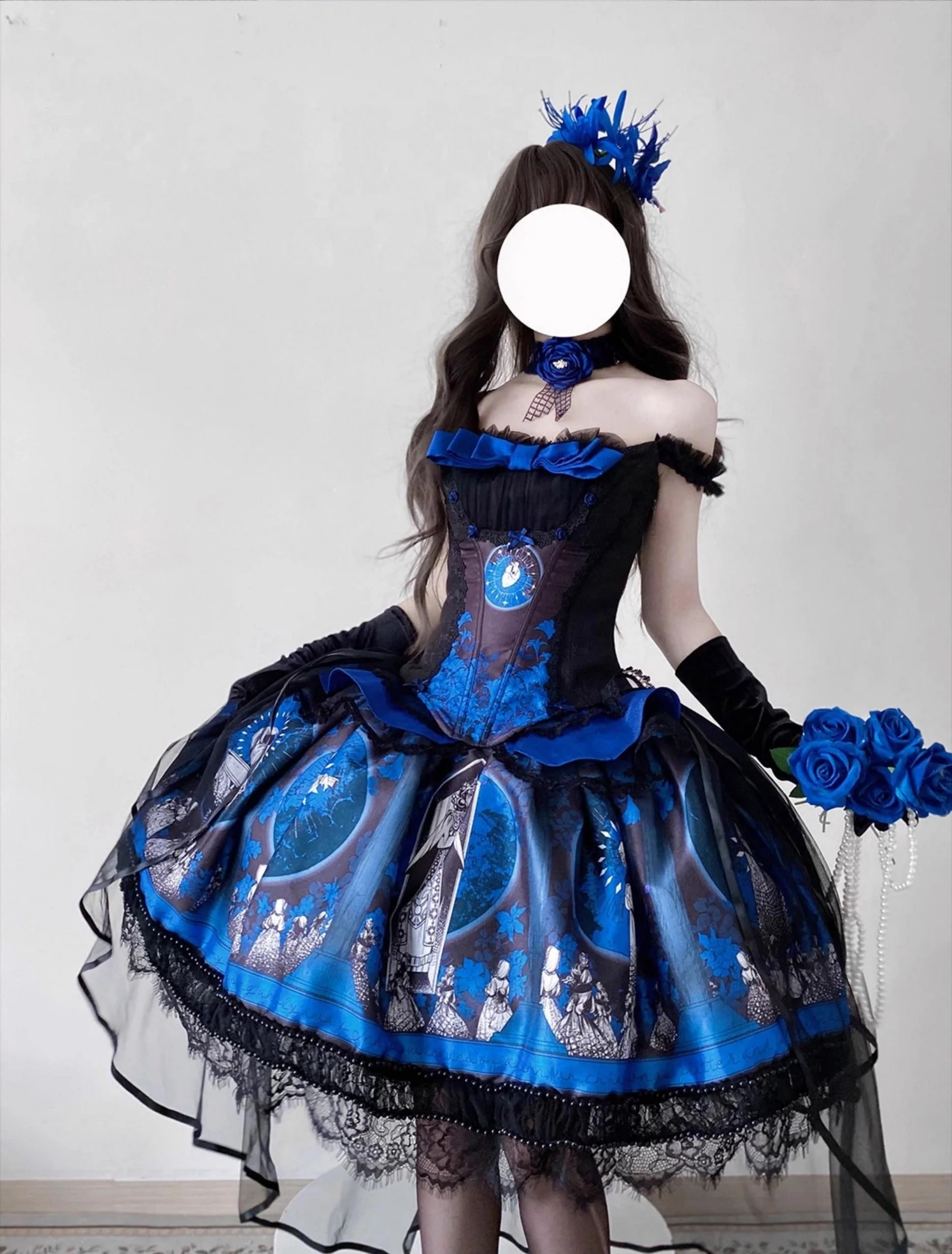 Eclipsed Moon Gallery - Plus Size Halloween Gothic Lolita Skirt & Bodice Set - Image 16