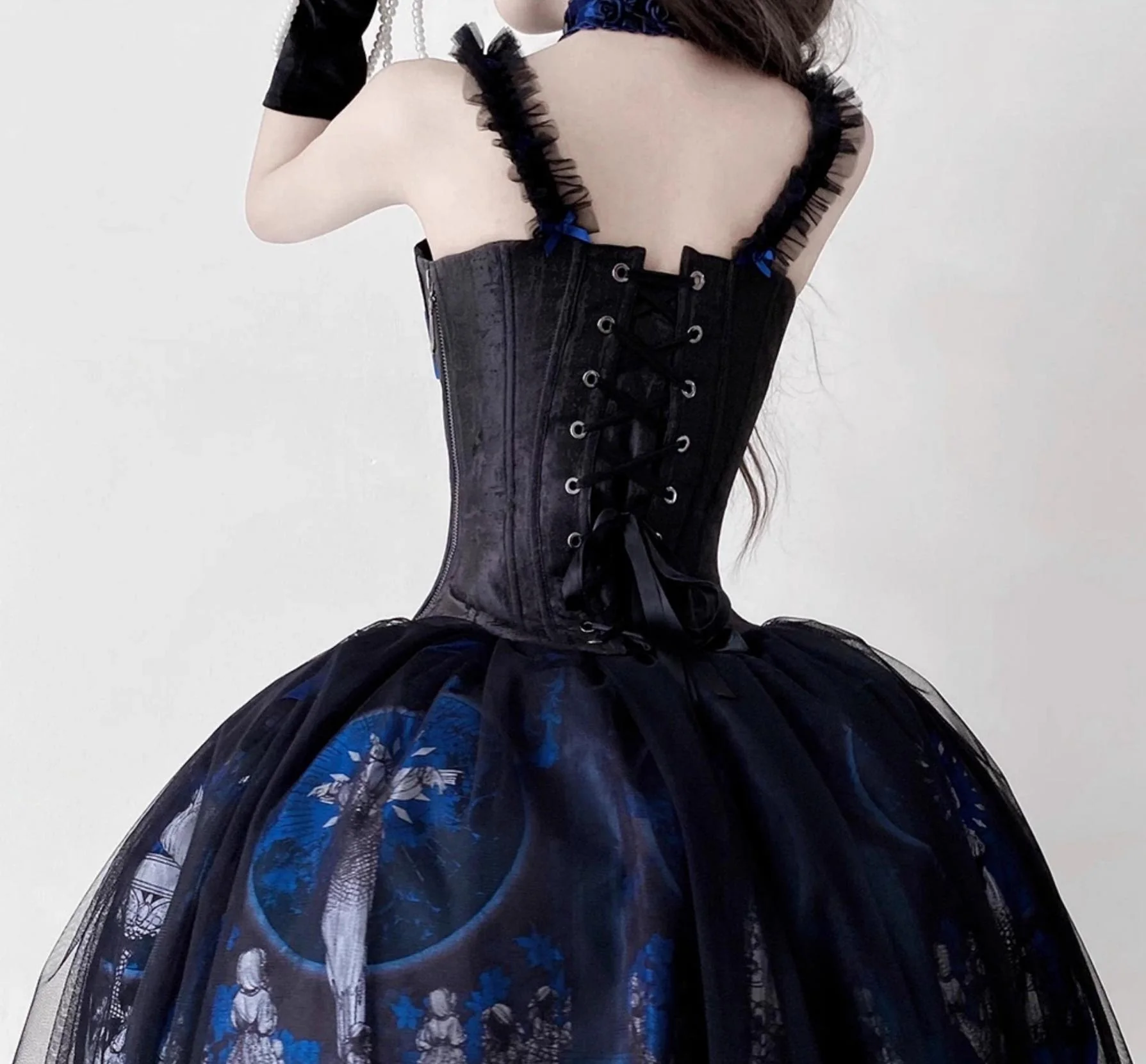 Eclipsed Moon Gallery - Plus Size Halloween Gothic Lolita Skirt & Bodice Set - Image 17