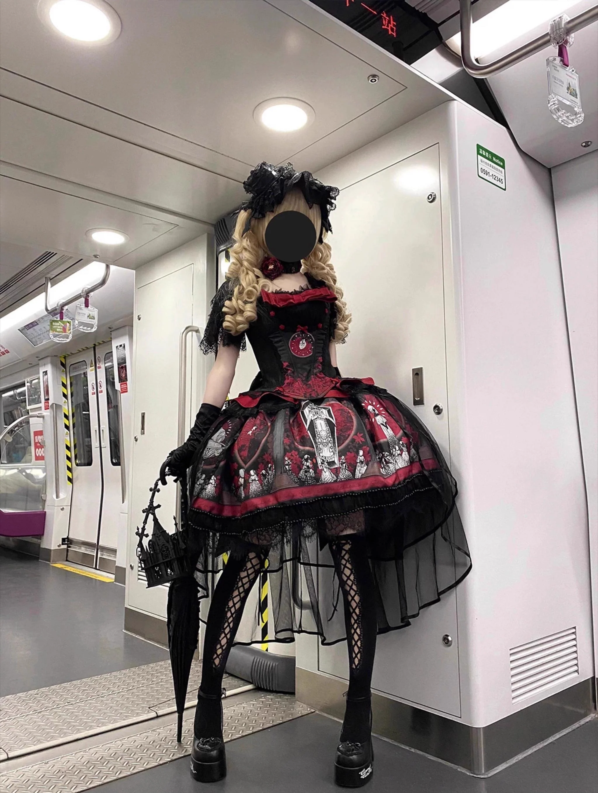 Eclipsed Moon Gallery - Plus Size Halloween Gothic Lolita Skirt & Bodice Set - Image 19