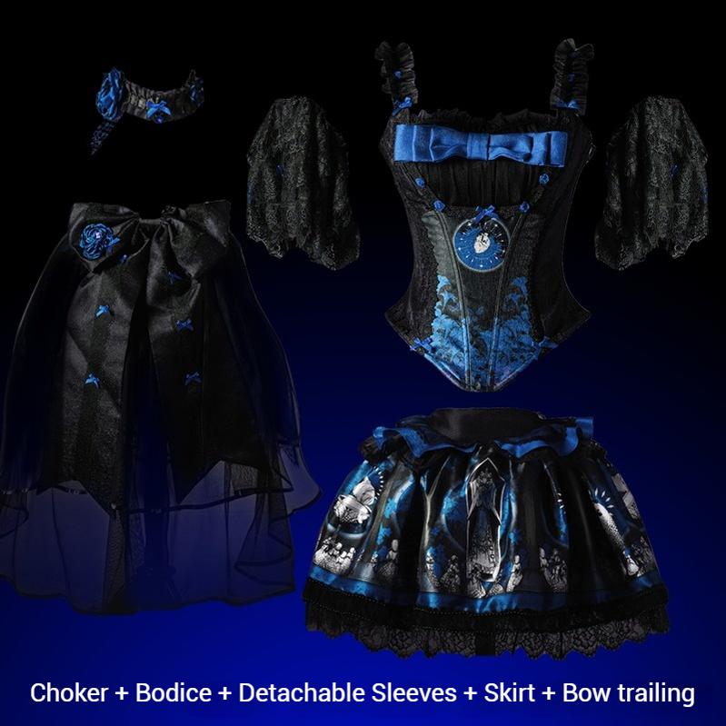 Eclipsed Moon Gallery - Plus Size Halloween Gothic Lolita Skirt & Bodice Set - Image 23