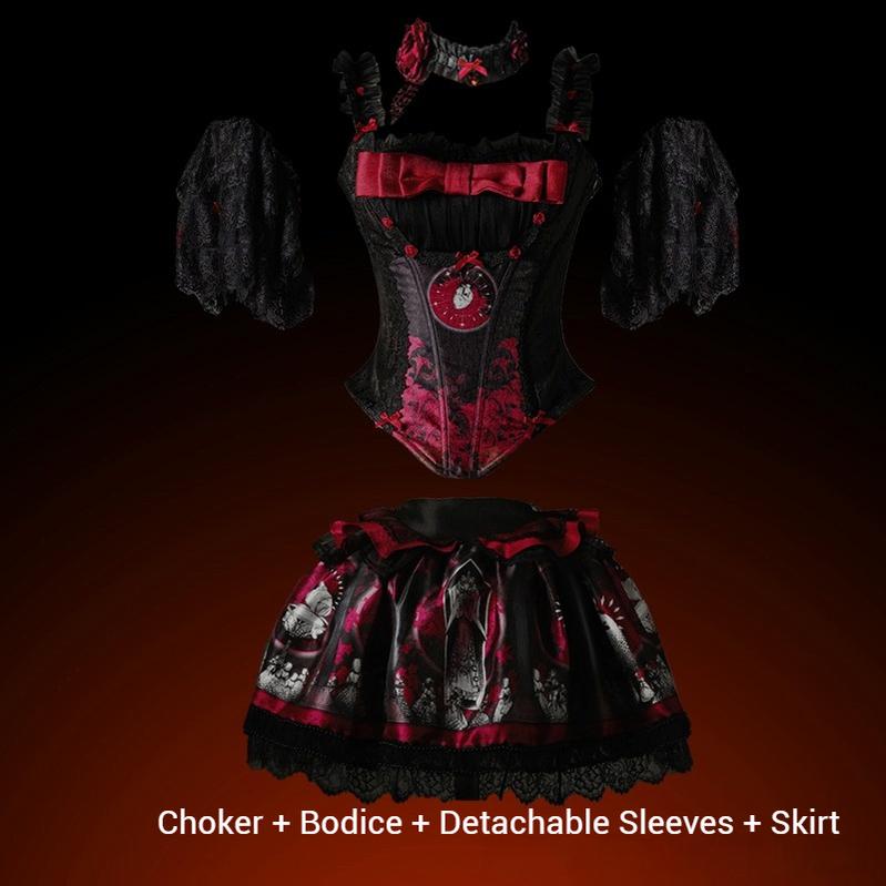 Eclipsed Moon Gallery - Plus Size Halloween Gothic Lolita Skirt & Bodice Set - Image 25
