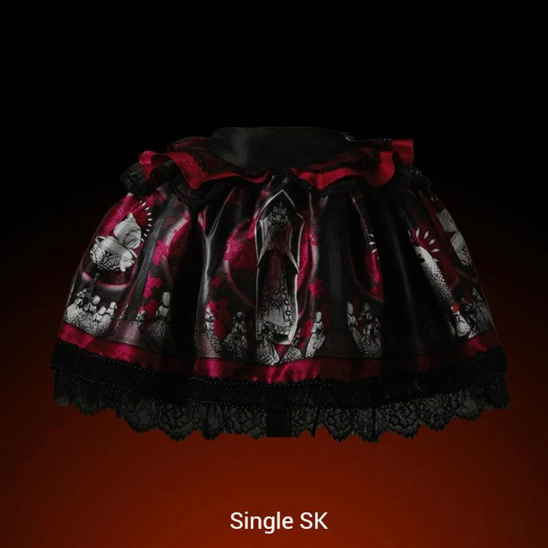 Eclipsed Moon Gallery - Plus Size Halloween Gothic Lolita Skirt & Bodice Set - Image 29