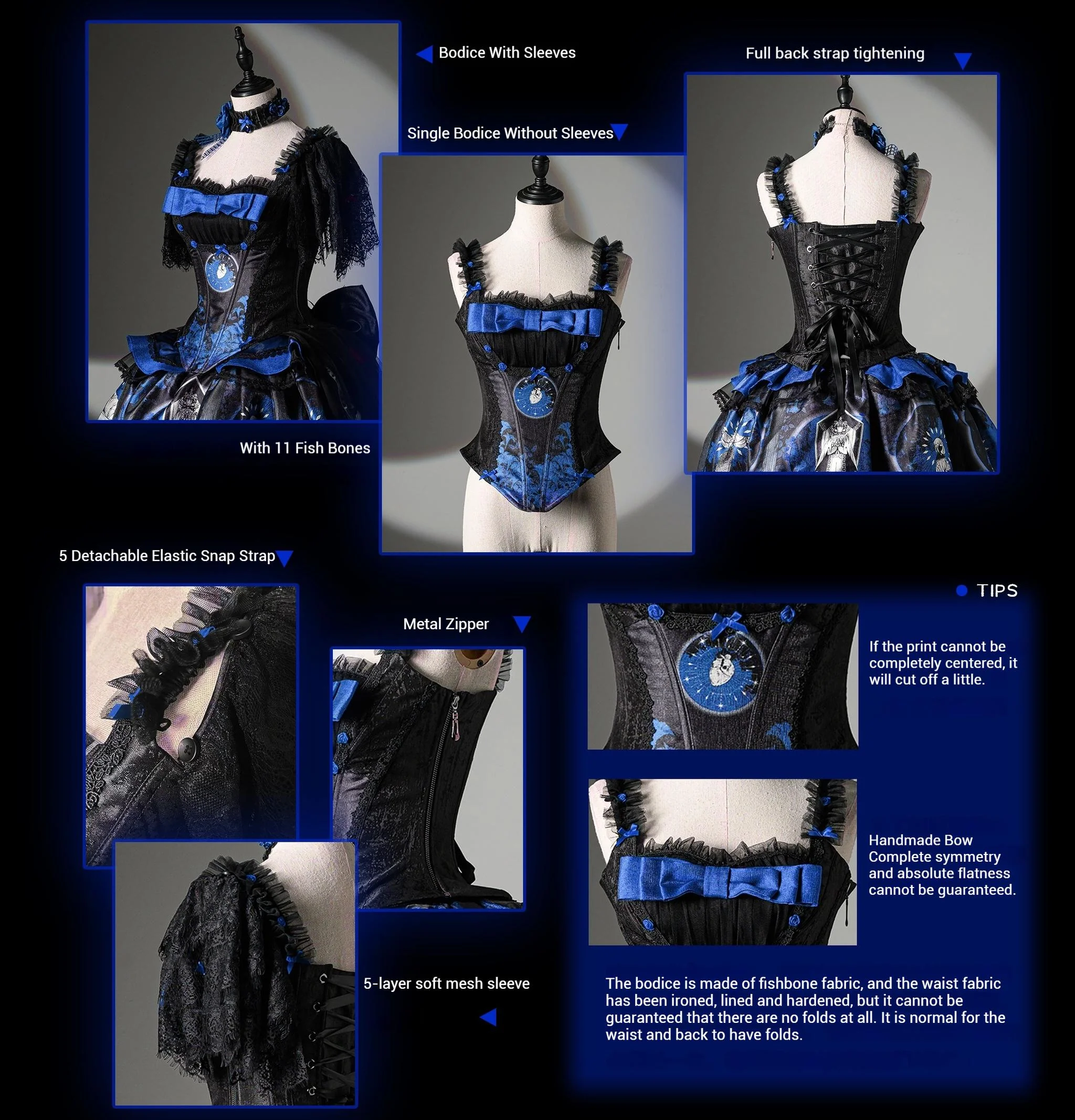 Eclipsed Moon Gallery - Plus Size Halloween Gothic Lolita Skirt & Bodice Set - Image 34