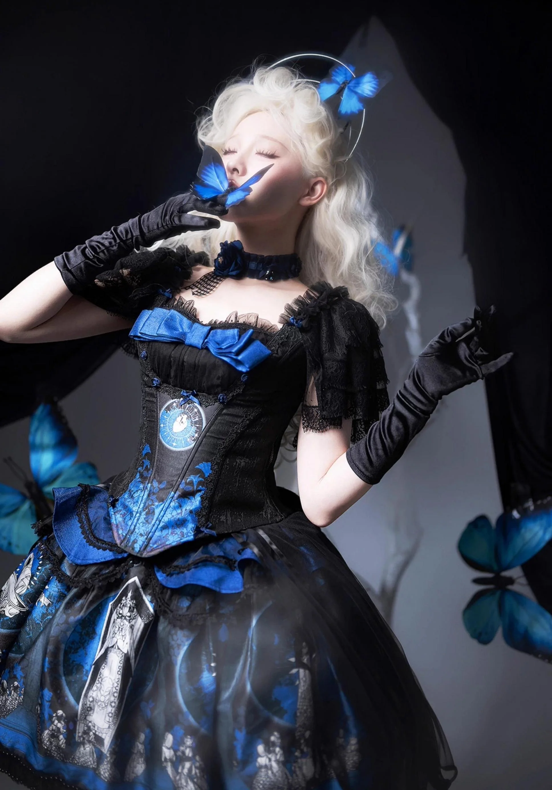 Eclipsed Moon Gallery - Plus Size Halloween Gothic Lolita Skirt & Bodice Set - Image 5
