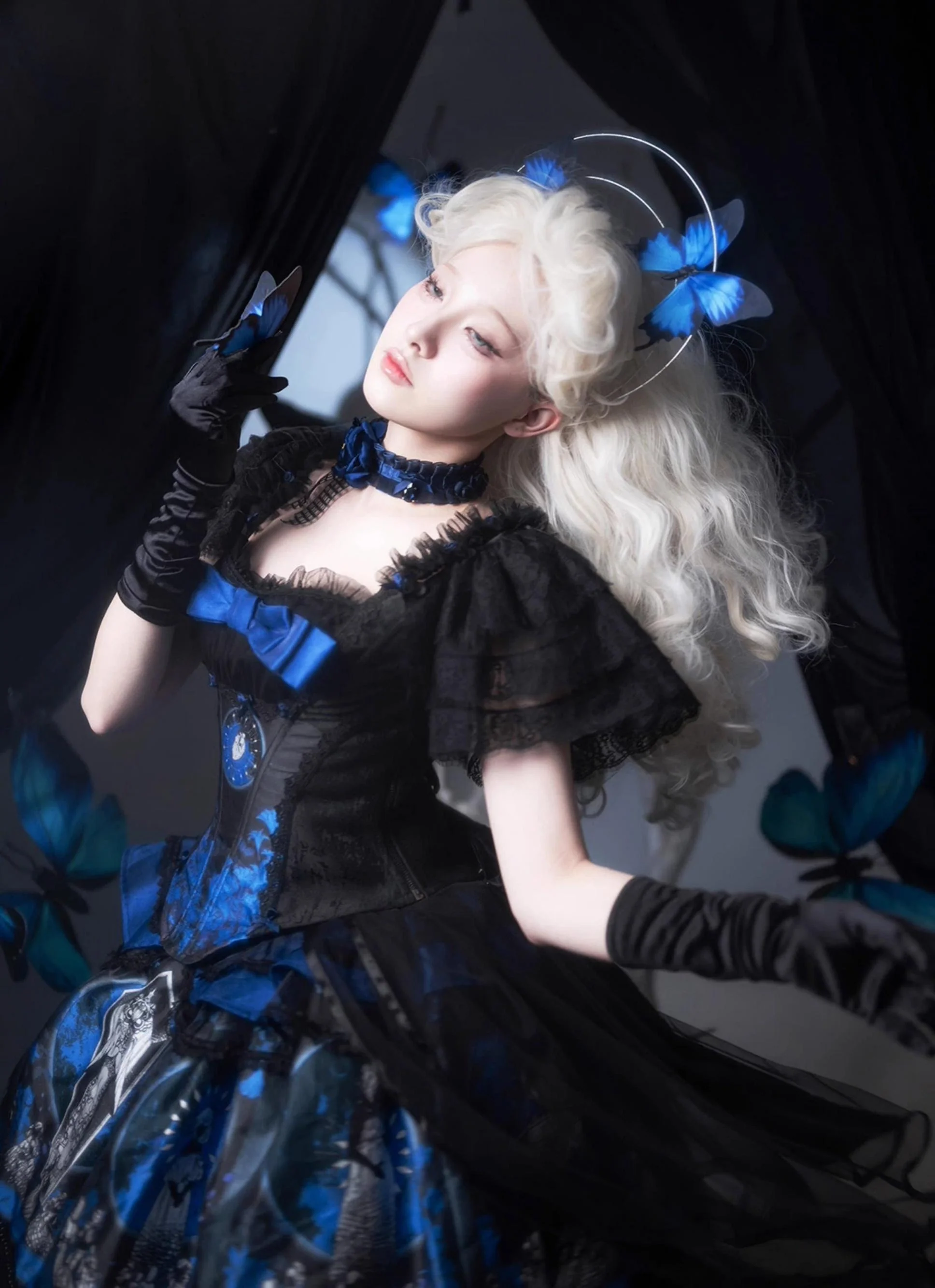 Eclipsed Moon Gallery - Plus Size Halloween Gothic Lolita Skirt & Bodice Set - Image 7