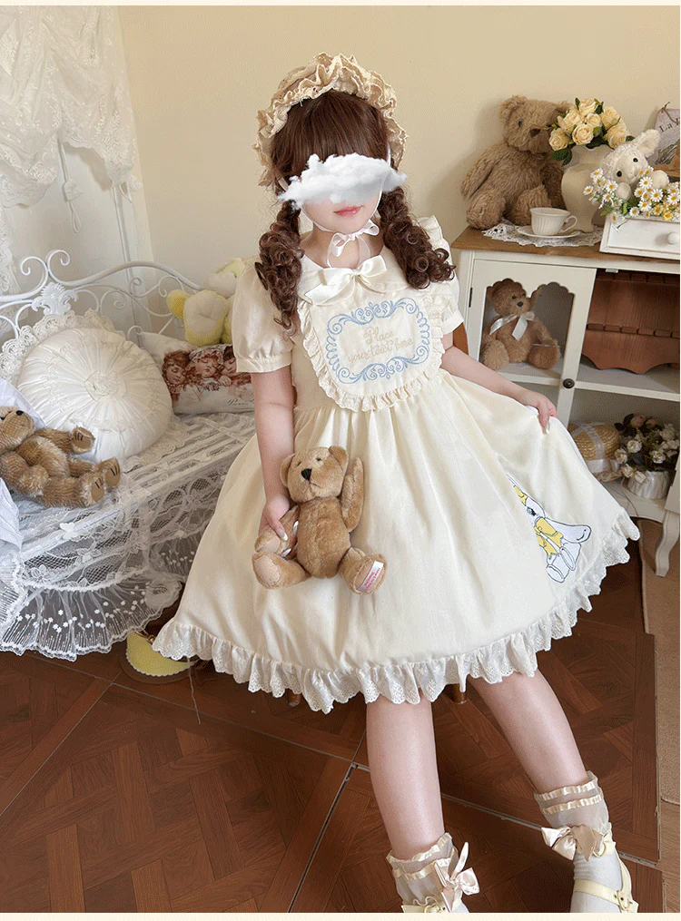 Sweet Dream Bunny - Plus Size Kawaii Lolita Apricot OP - Image 10