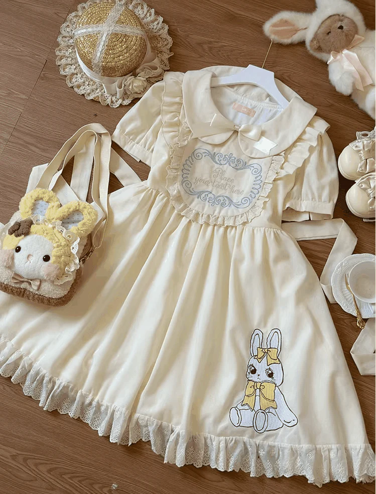 Sweet Dream Bunny - Plus Size Kawaii Lolita Apricot OP - Image 14