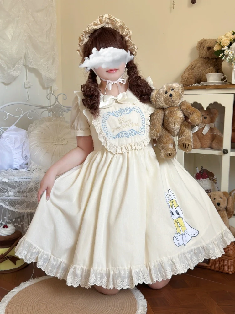 Sweet Dream Bunny - Plus Size Kawaii Lolita Apricot OP - Image 3