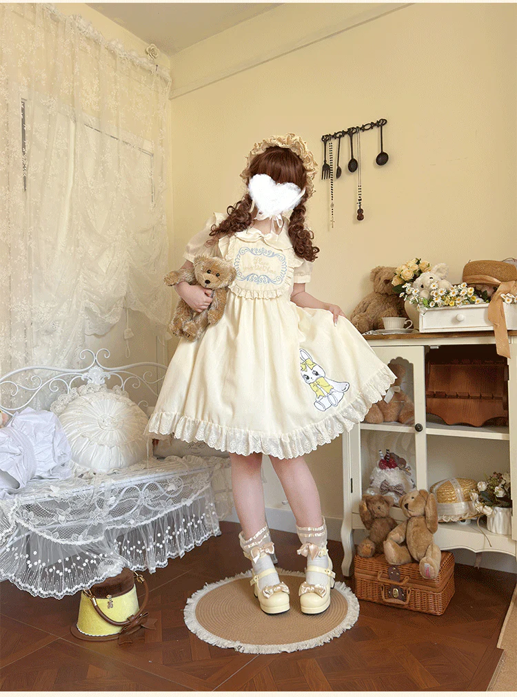 Sweet Dream Bunny - Plus Size Kawaii Lolita Apricot OP - Image 8