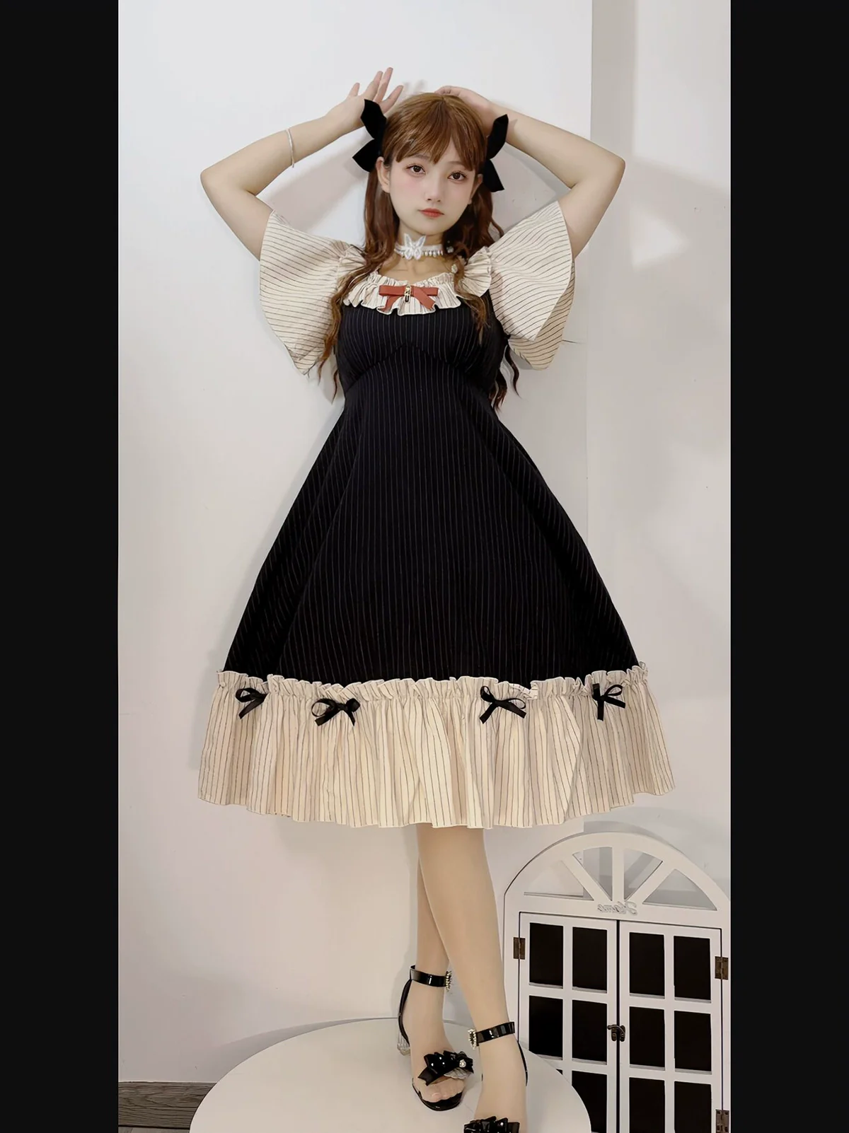 Cotton Plus Size Lolita OP Dress With Pockets & Detachable Bra Pads - Image 10