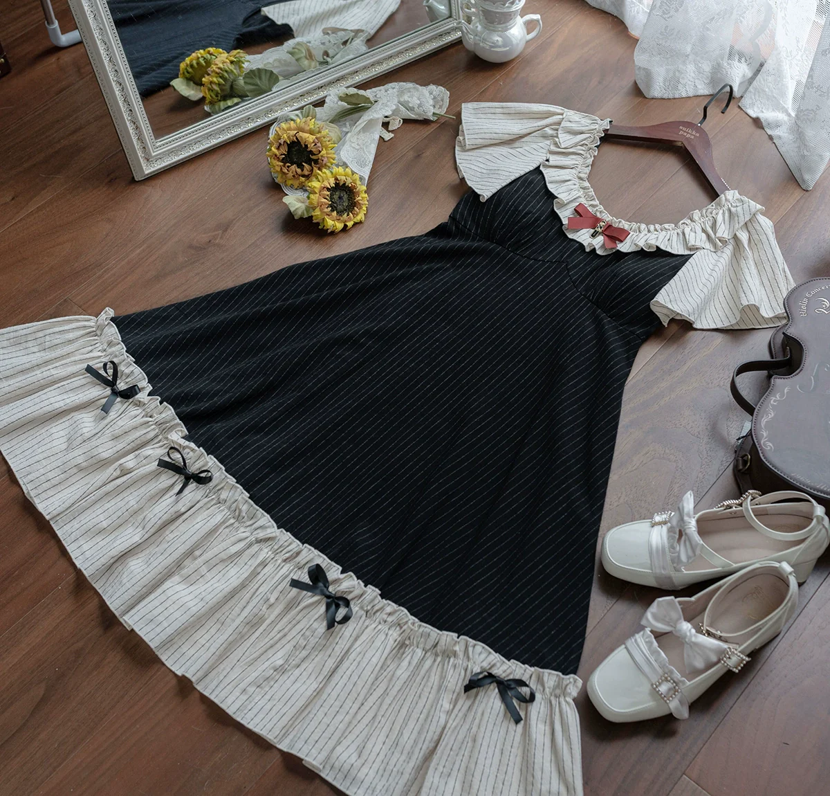 Cotton Plus Size Lolita OP Dress With Pockets & Detachable Bra Pads - Image 21