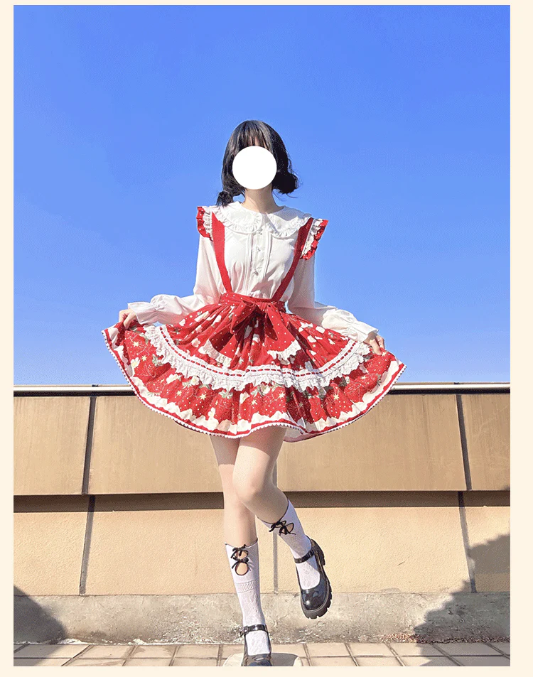 Plus Size Lolita Shirt Long Sleeve Doll Collar Blouse - Image 2