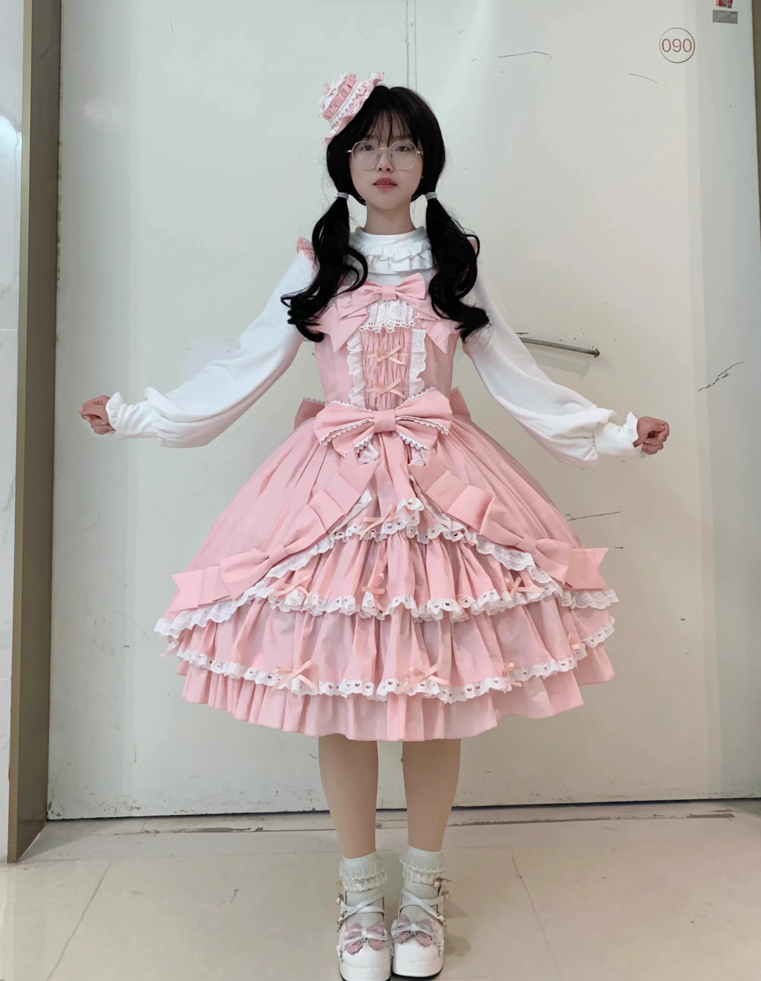 Chubby Cat Diary - Gryza - Plus Size Princess Lolita JSK, Cotton Tiered Ruffles - Image 10